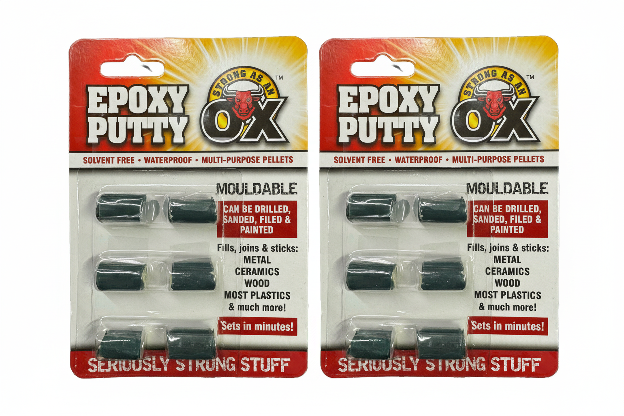 PACK OF 12 - 6Pcs of 5g Epoxy Putty Mouldable, Multi-Purpose Repair