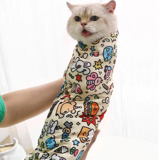 Simple Cartoon Printed Cat Cloth/Towel