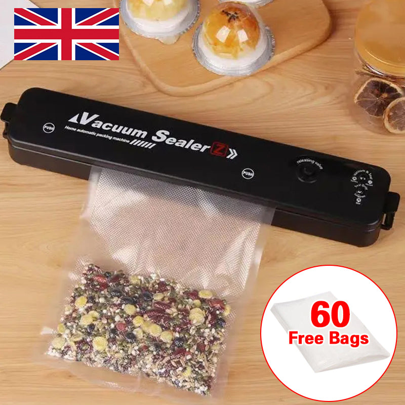 Vacuum Food Sealer Automatic Manual Sealer Dry Wet Pack Machine With 60 Bags UK