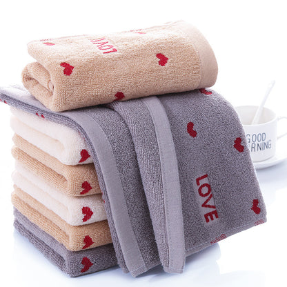 Pure Cotton Couple Embroidery Household Towels