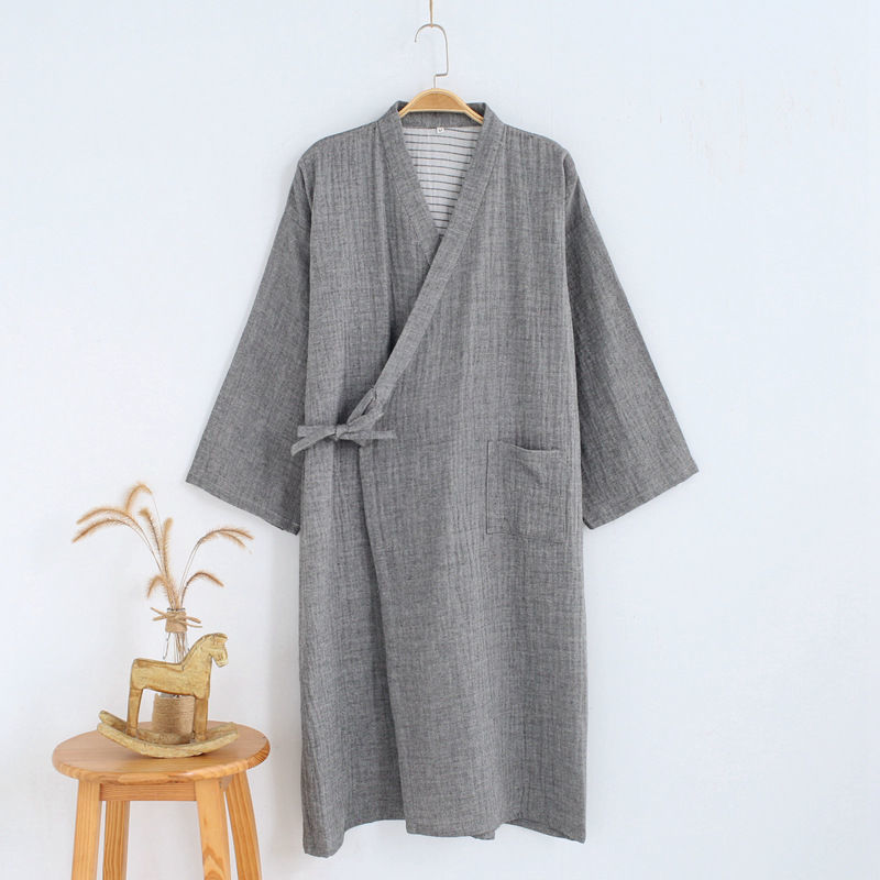 Kimono, Bathrobe, Gauze, Home Wear, Japanese Steamed Thin Night Gown/Nightwear/