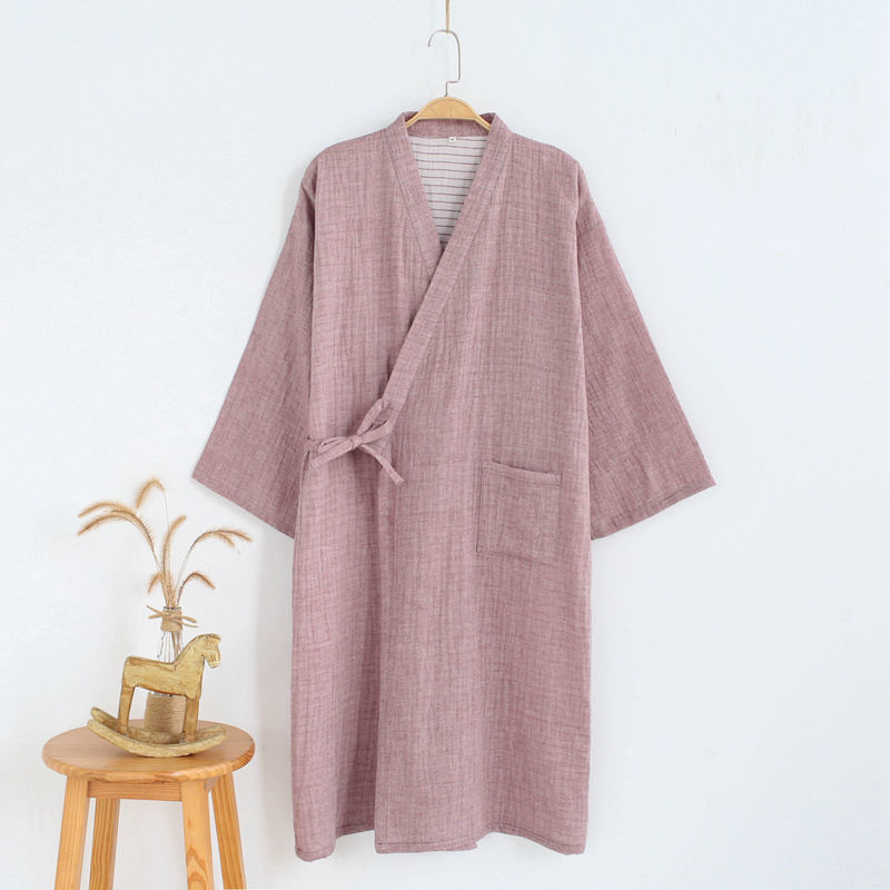Kimono, Bathrobe, Gauze, Home Wear, Japanese Steamed Thin Night Gown/Nightwear/