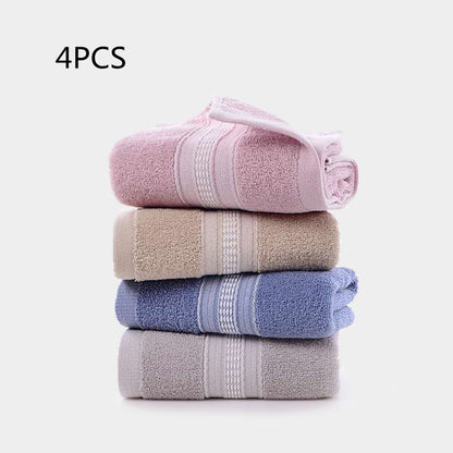 4 Pack of Cotton Towels Face And Bath Towel