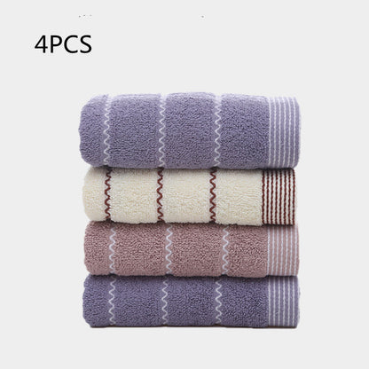 4 Pack of Cotton Towels Face And Bath Towel