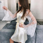 Women’s Lace Robe Nightgown Sleepwear Bathrobe