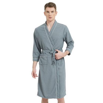 Four-season Waffle-knit Bathrobes For Couples