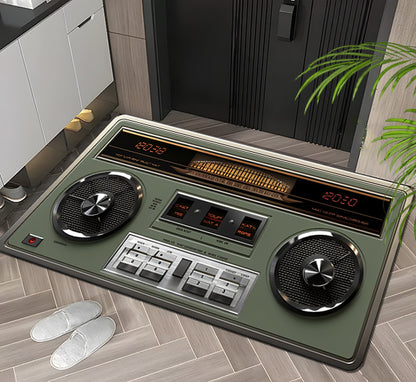 Vintage Creative Floor Mat – Non-Slip, Absorbent & Stylish Home Rug