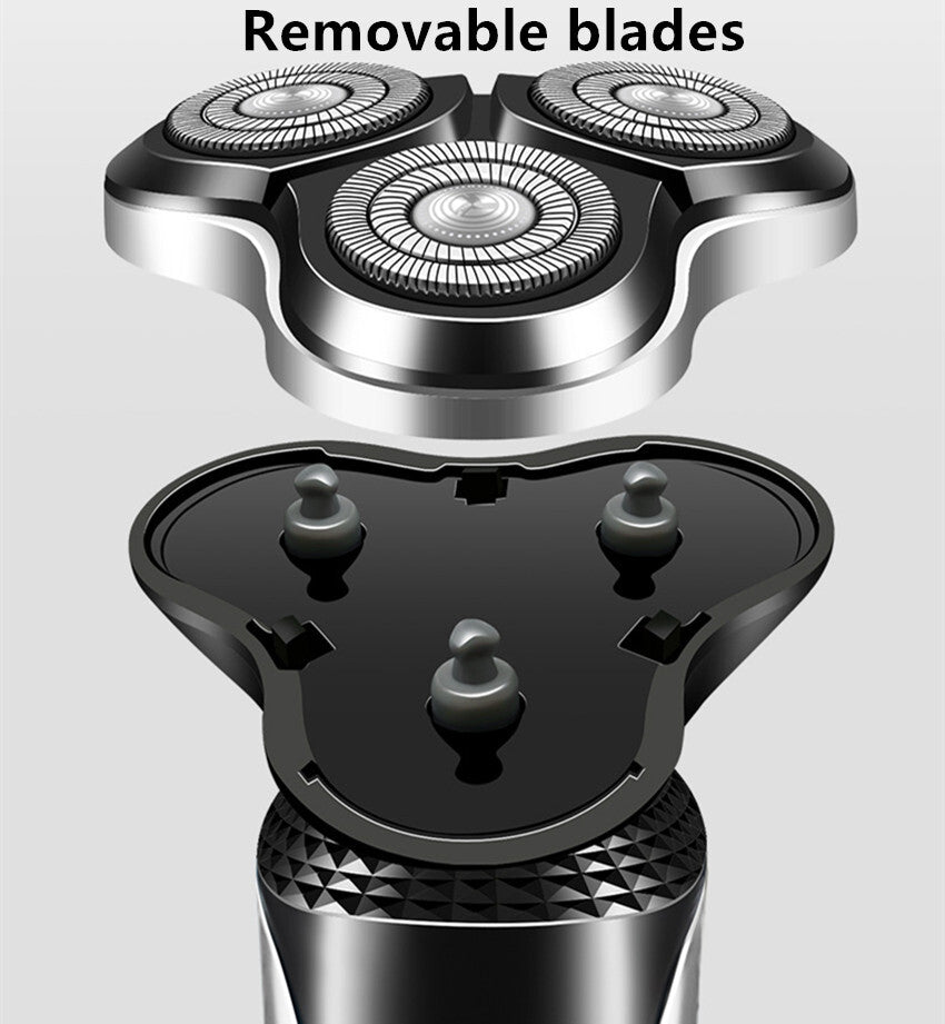Electric Rotary Shaver Mens Razor Waterproof Wet Dry Cordless Beard Trimmer