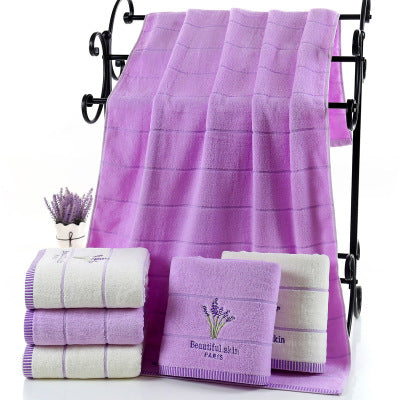 Pure Cotton Lavender Perfumed Bath Towel – Soft, Fresh & Luxuriously Scented