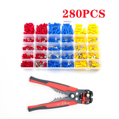 280PCS ELECTRICAL WIRE TERMINAL ASSORTMENT SET INSULATED CRIMP CONNECTORS SPADE