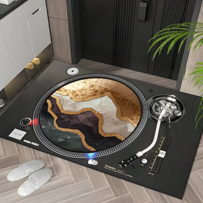 Vintage Creative Floor Mat – Non-Slip, Absorbent & Stylish Home Rug