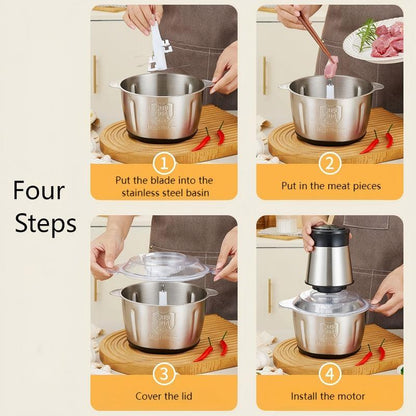 2/3/5L Electric Meat Grinder Mincer Mixer Blender Food Chopper Processor Blender