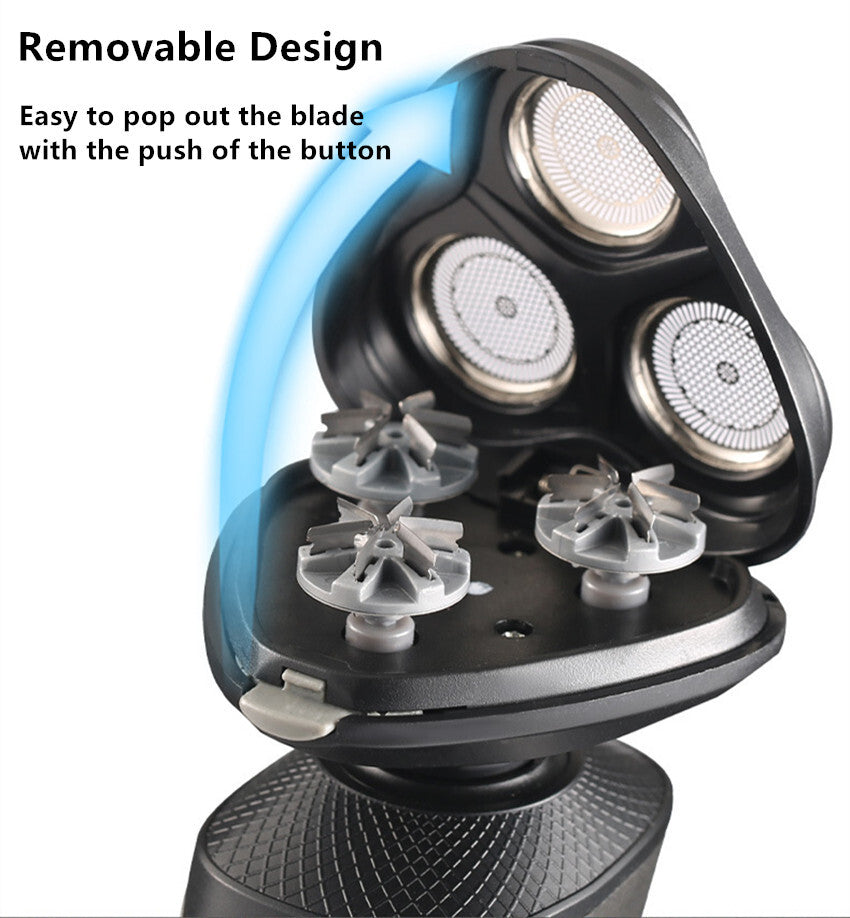 Electric Rotary Shaver Mens Razor Waterproof Wet Dry Cordless Beard Trimmer