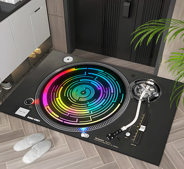 Vintage Creative Floor Mat – Non-Slip, Absorbent & Stylish Home Rug