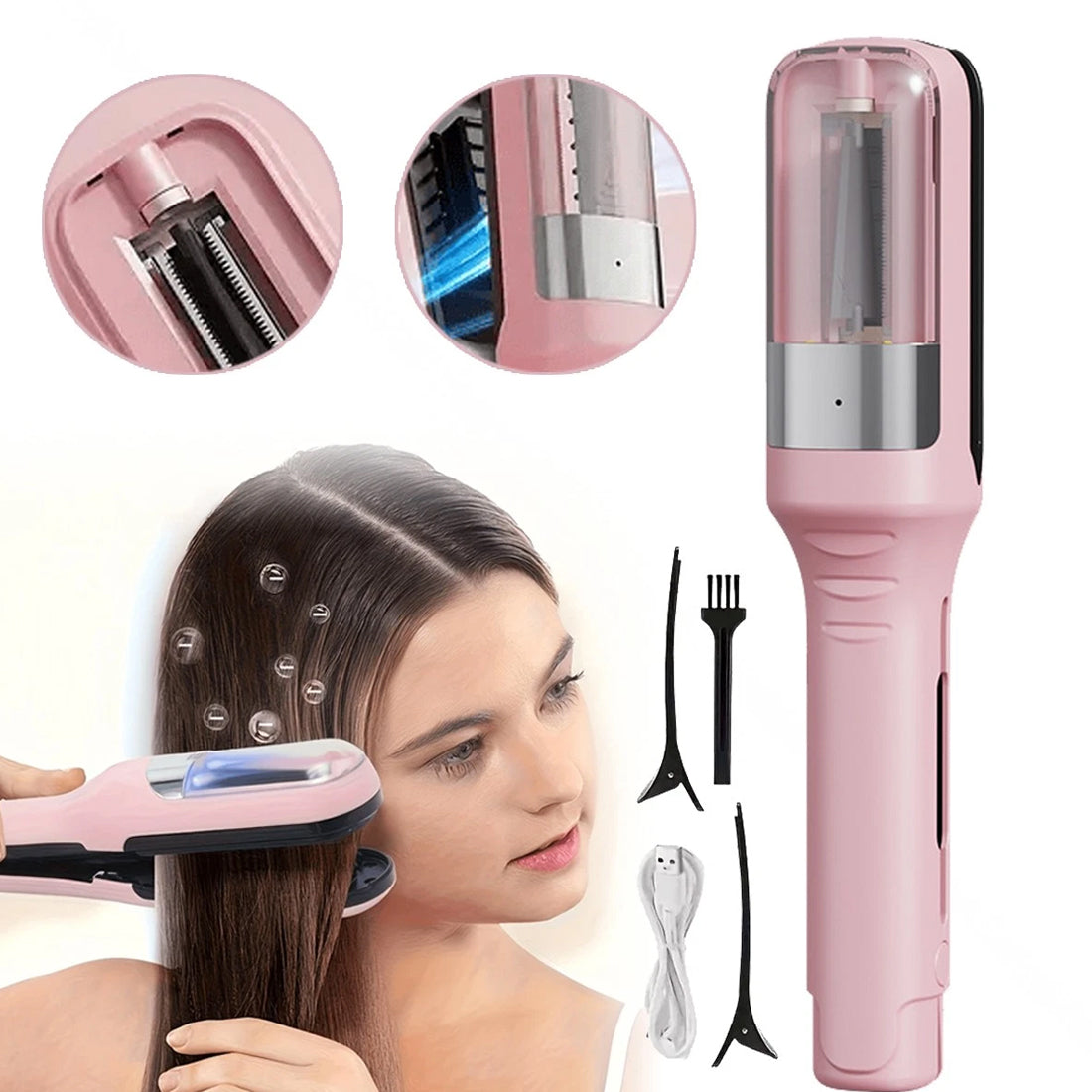 Rechargeable Hair Split End Remover Electrics Trimmer Automatic Damaged Hair Repair Remover