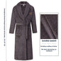 Men’s Winter Thermal Bathrobe – Thickened Coral Velvet Robe with Adjustable Belt