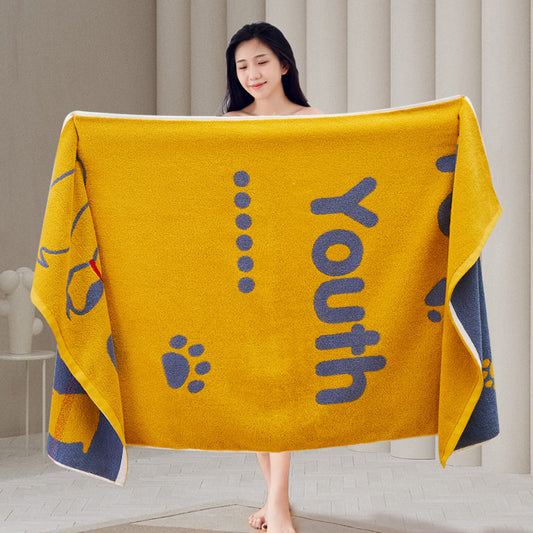 Household Thickened Absorbent Cotton Bath Towel