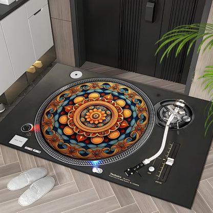 Vintage Creative Floor Mat – Non-Slip, Absorbent & Stylish Home Rug