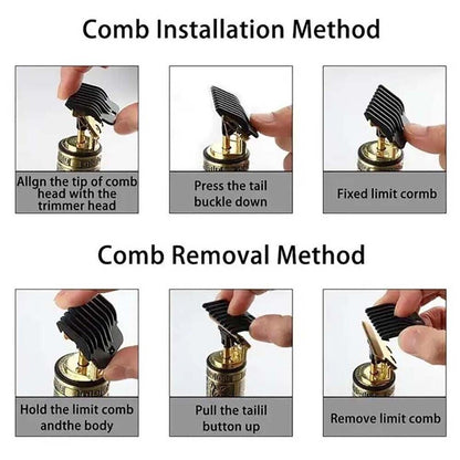 Professional Cordless Hair Trimmer for Men – T-Blade Beard & Hair Clipper with LED Display