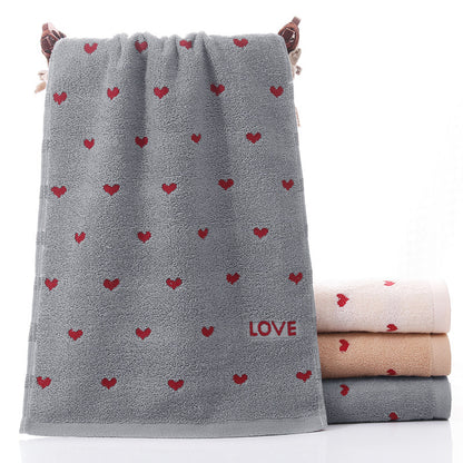 Pure Cotton Couple Embroidery Household Towels