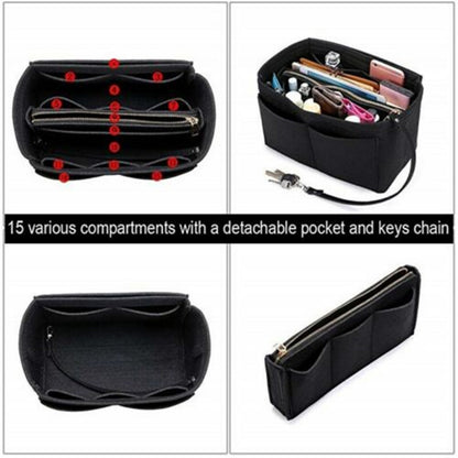 Women Ace Organizer Handbag Felt Travel Bag Insert Liner Makeup Organiser Pouch