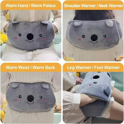1000ML Hot Water Bottle Warmer Plush Faux Fur Waist Cover Belt Warmer Bottles UK