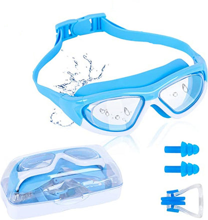 UK Kids Anti-Fog Swimming Goggles with Ear plug and Nose clip-Pool Swim Glasses For Children Boys Girls Swim Uk