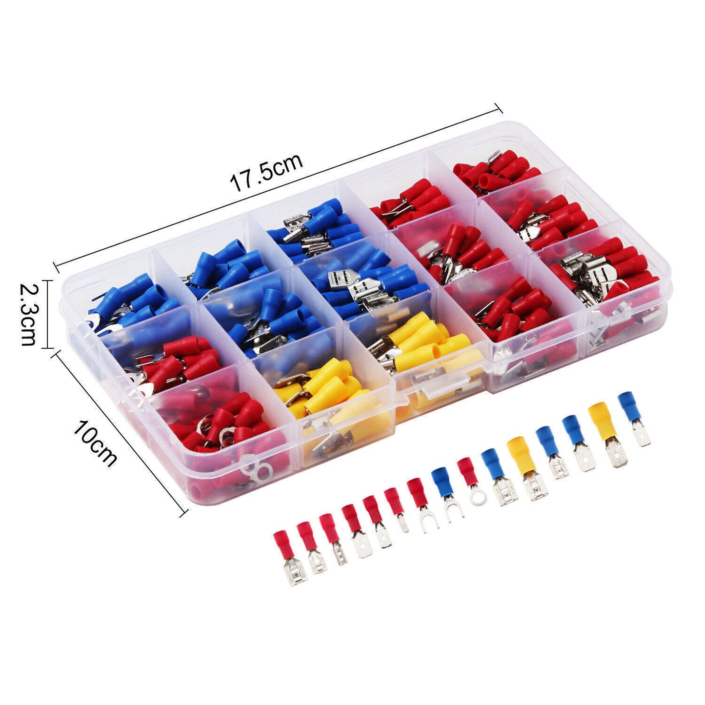 280PCS ELECTRICAL WIRE TERMINAL ASSORTMENT SET INSULATED CRIMP CONNECTORS SPADE