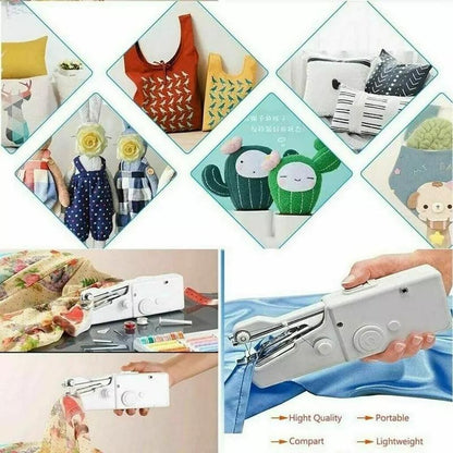 Mini Handheld Cordless Sewing Battery Operated Machine Hand Held Thread Clothes Portable  UK