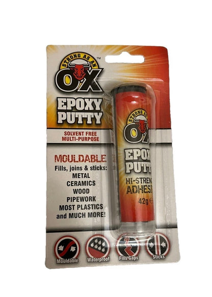 2 x Waterproof Epoxy Putty Sticks – Heavy duty Metals, Ceramics, Wood, Pipework Filler