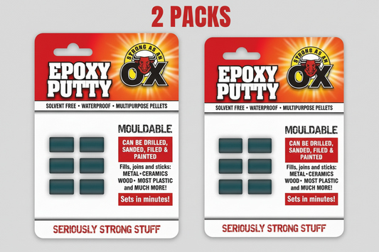 2 Packs of 6x5g Epoxy Putty – Waterproof, Mouldable, Multi-Purpose Repair
