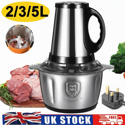 2/3/5L Electric Meat Grinder Mincer Mixer Blender Food Chopper Processor Blender