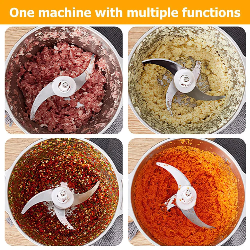3L Electric Meat Grinder Mincer Mixer Blender Food Chopper Processor Blender