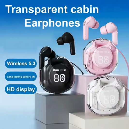 Wireless Bluetooth 5.3 Earbuds LED Display Charging Case Compatible with iOS & Android