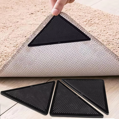 Rug Grippers Non Slip Carpet Mat Anti Curl Corner Grips Washable Reusable UK
