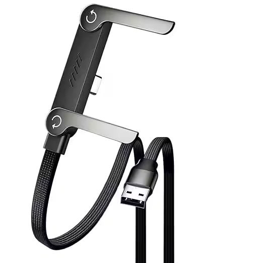 2-in-1 Invisible Holder Charger Cable–65W Fast Charging Cord with Phone Stand