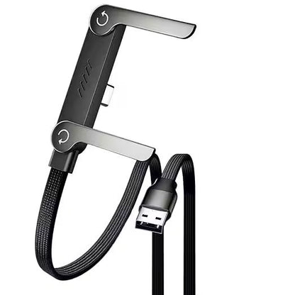 2-in-1 Invisible Holder Charger Cable–65W Fast Charging Cord with Phone Stand