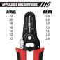 Wire Cable Cutter and Stripper Pliers Tool 10-22AWG (0.6-2.6mm)