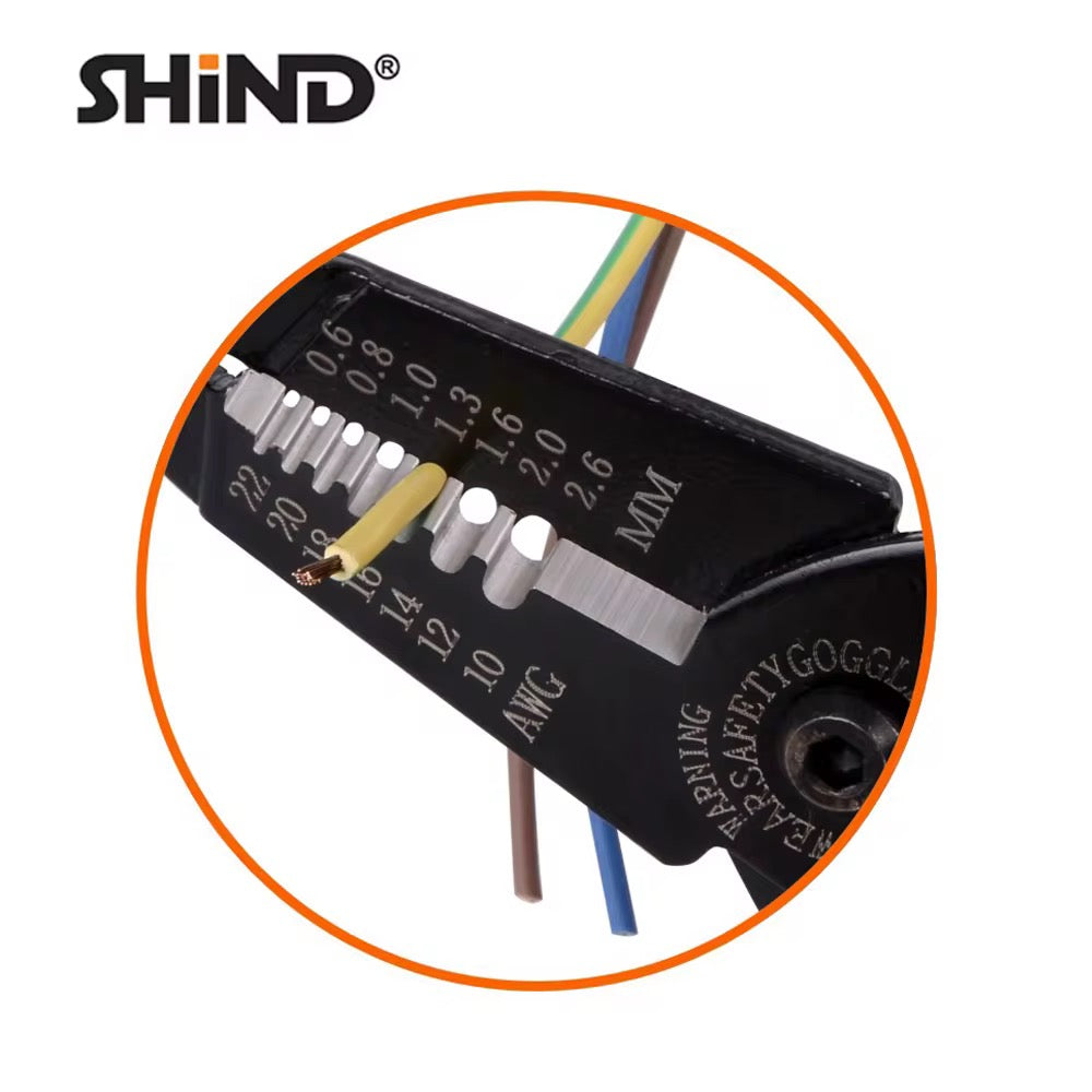 Wire Cable Cutter and Stripper Pliers Tool 10-22AWG (0.6-2.6mm)