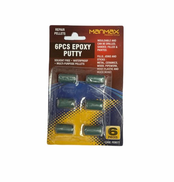 6Pcs of 5g Epoxy Putty(ManMax) – Waterproof, Mouldable, Multi-Purpose Repair