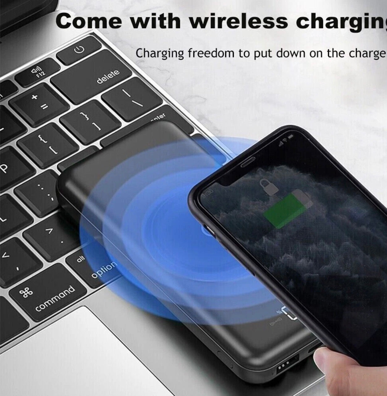 Wireless Power Bank with Built-In Cables & Wireless Charging – Fast Charging Portable Battery Pack