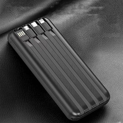 Wireless Power Bank with Built-In Cables & Wireless Charging – Fast Charging Portable Battery Pack