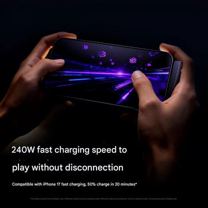 2-in-1 Invisible Holder Charger Cable–240W Fast Charging Cord with Phone Stand