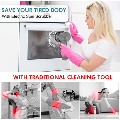 Rechargeable Electric Cordless Cleaning Brush Spin Scrubber Turbo Scrub UK NEW