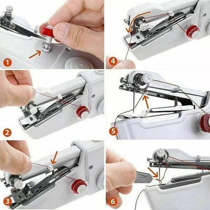Mini Handheld Cordless Sewing Battery Operated Machine Hand Held Thread Clothes Portable  UK