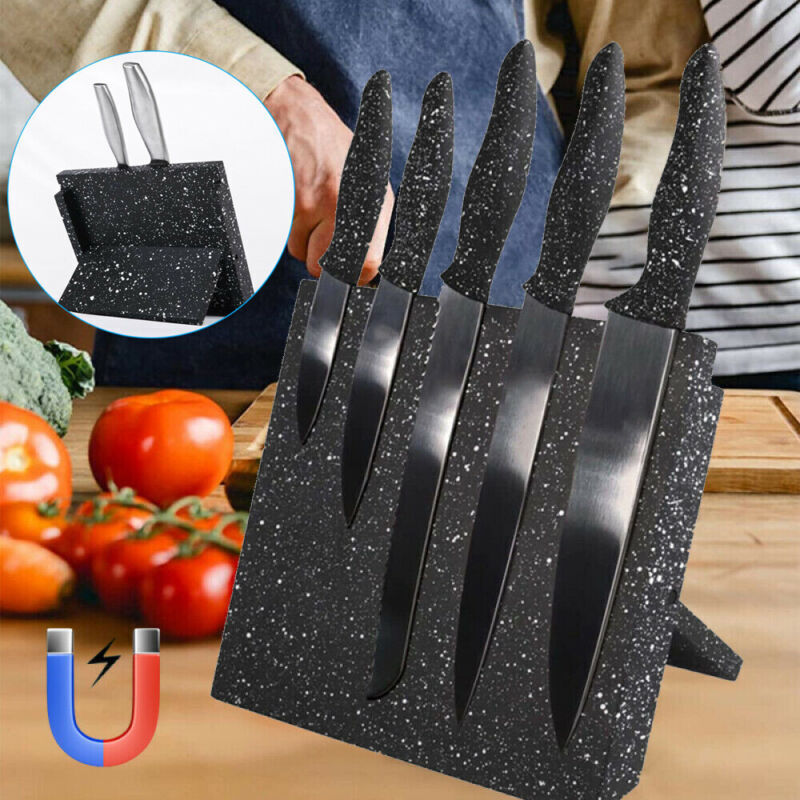 UK Magnetic Knife Holder Knife Block Rack Kitchen Organisation Cutlery Set Storage