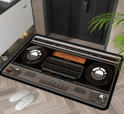 Vintage Creative Floor Mat – Non-Slip, Absorbent & Stylish Home Rug