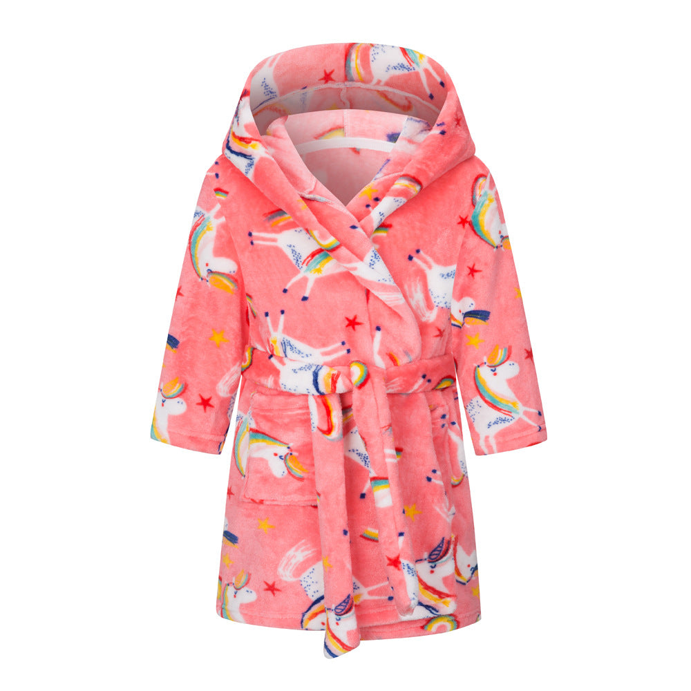 European And American Children's Bathrobes Flannel