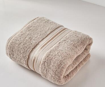 Large Men's Women's Gray Thick Absorbent Cotton Household Towels