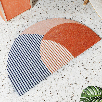 Geometric Pattern Absorbent Floor Mat – Non-Slip, Quick-Drying Entry & Bathroom Rug